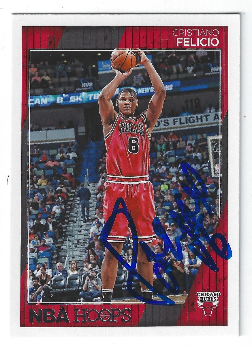 CRISTIANO FELICIO CHICAGO BULLS SIGNED 2016-17 NBA HOOPS