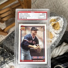1991 Topps Desert Shield #652 KEVIN ROMINE PSA 10 RED SOX