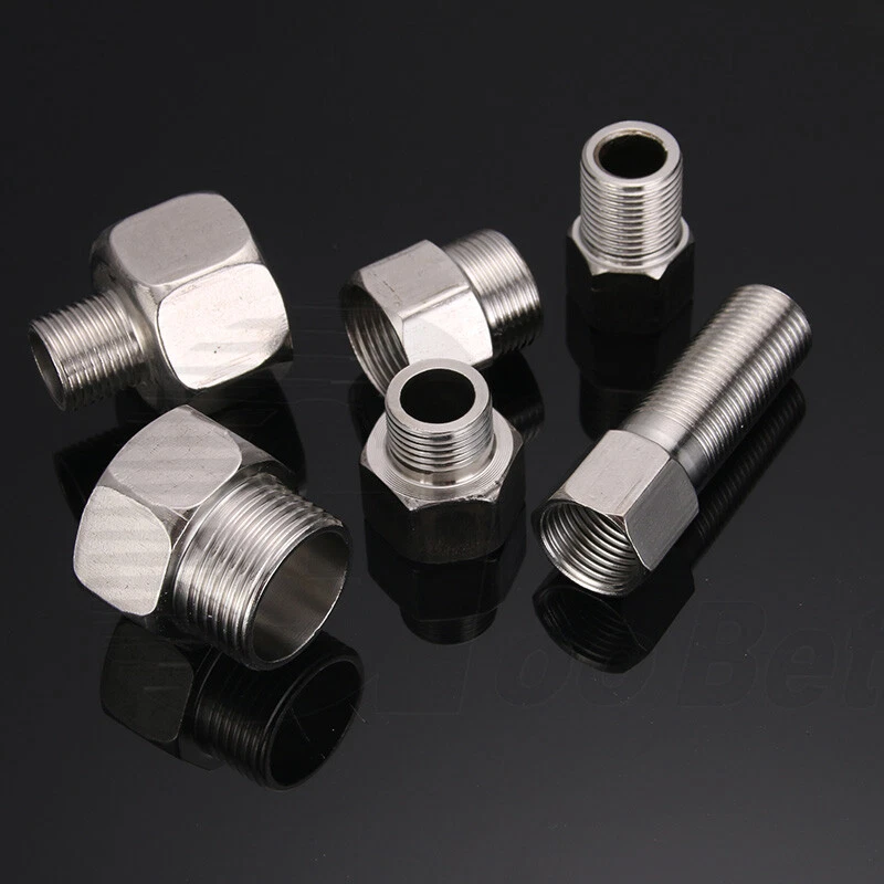 BSP Male to Female Nipple Bush Adapter Reducing Socket Stainless Steel Fittings - Image 3 of 4