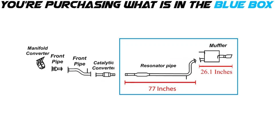 Silenciador de escape ressonador de aço inoxidável serve: 06-2009 Mitsubishi Eclipse 2.4L - Imagem 2 de 4