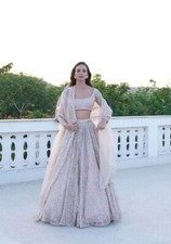 Bollywood Style Organza Silk Lehenga Choli With Dupatta For Reception And Party