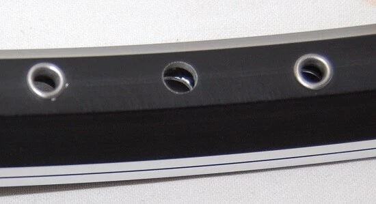 2 geöste Hohlkammerfelgen schwarz 28 Zoll MACH1 36 Loch (622x19C) Franz. Ventil - Bild 3 von 3