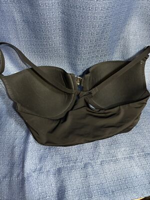 Soma Memorable Racerback Black 32D Underwire Front Close Lightly