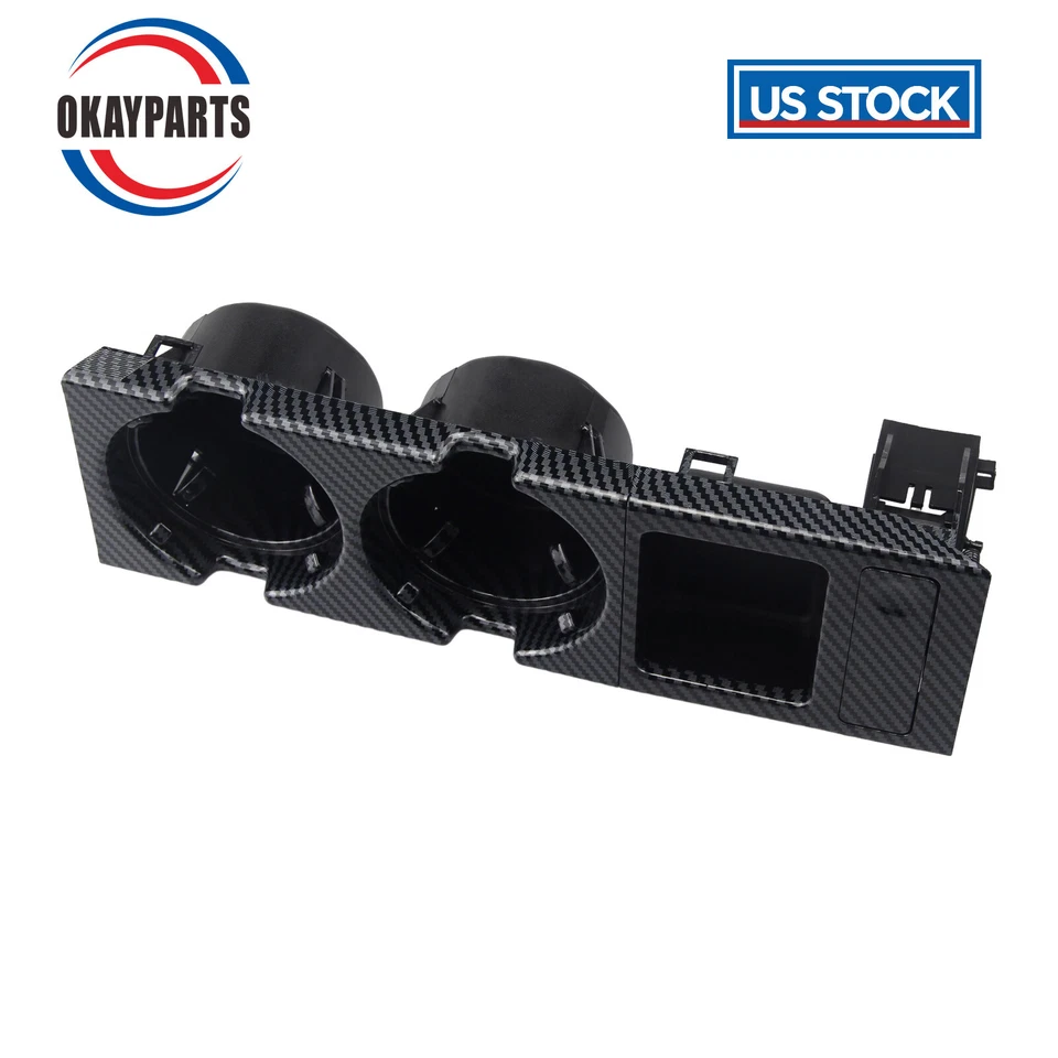 Carbon Fiber Console Cup Holder For BMW 320i 323i 325i 330i 98-07 51168217957 - Image 3 of 4