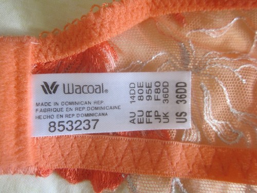 Wacoal 853237 In Bloom Contour Underwire Bra Fresh Salmon 32C, 36DD $72.00 NWT - Picture 7 of 9
