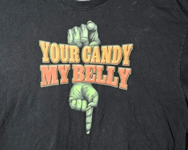 Your Candy My Belly T-Shirt XL Halloween Trick or Treat