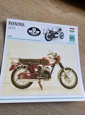 Pannonia 250 P20 1974 carte collection moto Atlas Hongrie