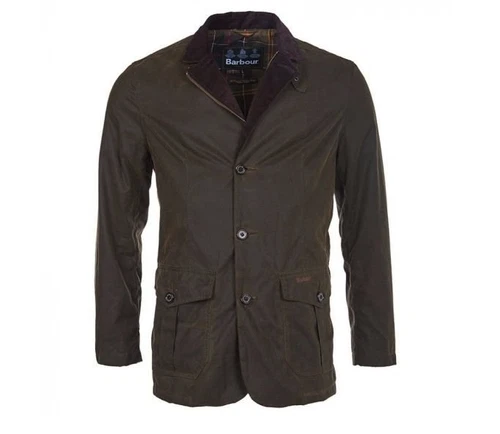 BARBOUR LUTZ Waxed Jacket Olive Rugged Sophistication MSRP$520 British Luxury image 3