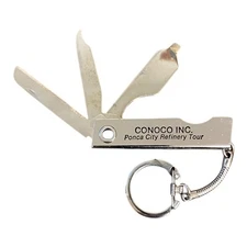 Conoco Pocketknife Keychain Advertising Ponca City Oklahoma
