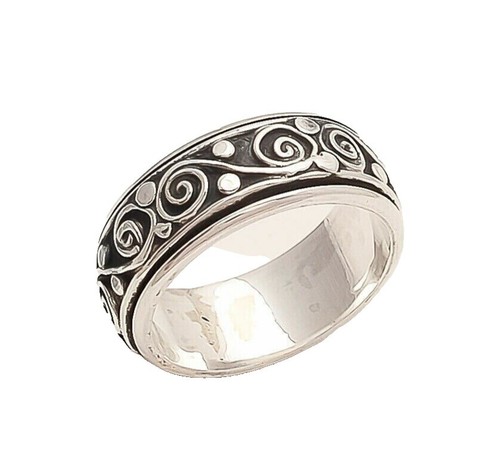 925 Sterling Spiral Band 4.4mm Ring Sz 10.5 - 7.04g | eBay