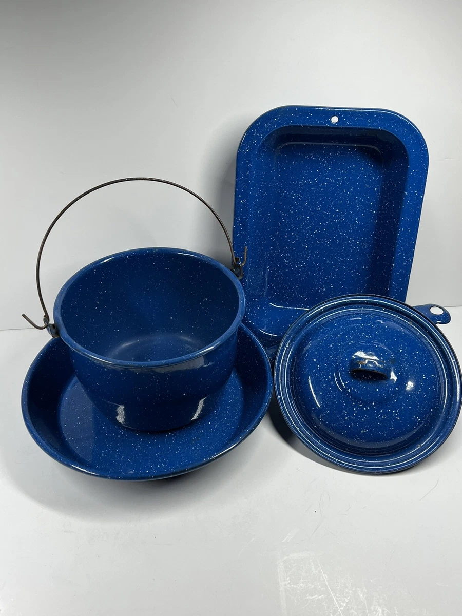 Blue Enamel Camping Cookware