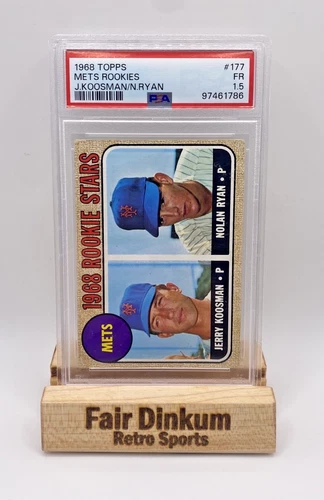 1968 Topps Baseball Nolan Ryan #177 Rookie New York Mets Graded FR PSA 1.5 RC