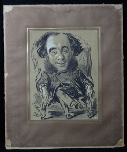 Alfred Henri DARJOU (1832-1874) Portrait Man Caricature Common de Paris - Picture 2 of 7