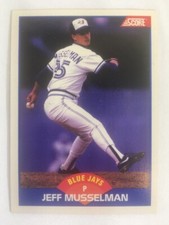 1989 Score Jeff Musselman Toronto Blue Jays No. 558