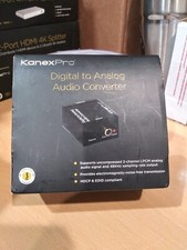 KanexPro Digital to Analog Audio Converter AUD2ACV 5V DC 48KHz HDCP EDID Blu-Ray