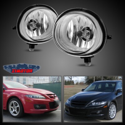 Fit Mazdaspeed 6 06-07 Clear Lens Pair Bumper Fog Light Lamp Replacement
