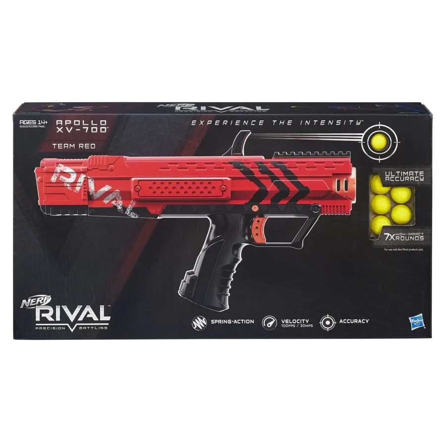 2x New Hasbro Nerf Rival Apollo XV-700 Red & Helios XVIII-700 Blue
