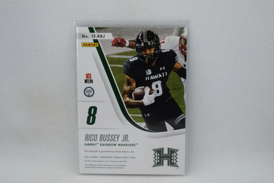 Rico Bussey Jr. #TS-RBJ - 2021 Panini Threads Rookie Signatures Hawaii Warriors - Image 2 of 2