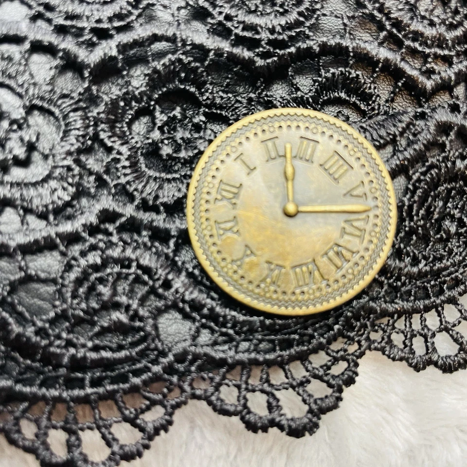 RenFaire Steampunk Belt Lace Faux Leather Metal Charms Adjustable Pirate Cosplay - Image 3 of 4