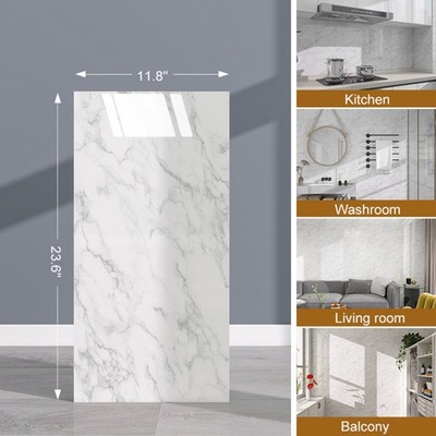 20/40/60PCS Gray Marble Peel and Stick Wall Tiles Stick- Self-Adhesive Wallpaper
