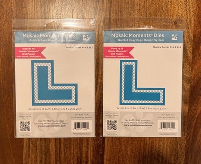 BRAND NEW!  Mosaic Moments CHUNKY CORNER COMBO!  2 sets of dies SHIPS FREE!