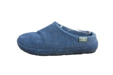 LL Bean Women's Sweater Fleece Slipper Scuff Bright Navy Size 8 M