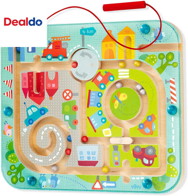 Busy Board for Toddlers 2-4: Town Magnetic Maze Puzzle Game - Toddler Travel Toy