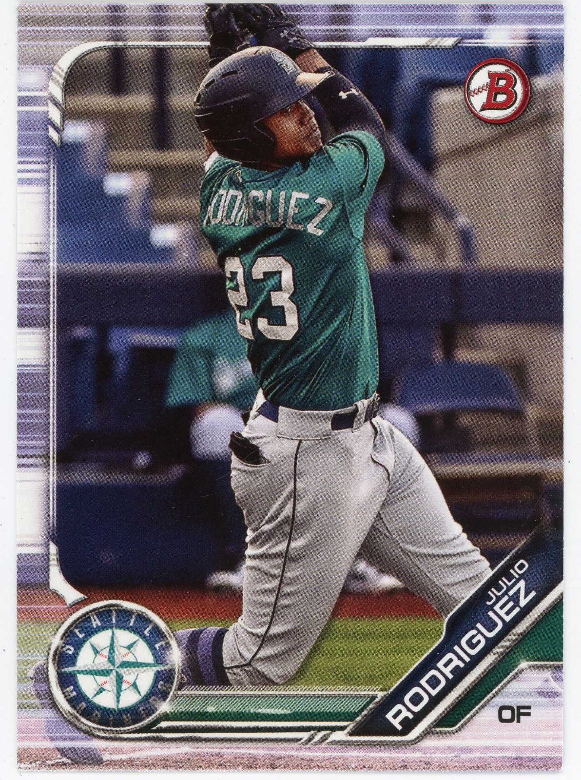 2019 Bowman Draft Prospect Rookie Julio Rodriguez #60 Mariners