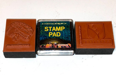 1998 VINTAGE GODZILLA ZILLA TRISTAR STAMPER SET RUBBER TOHO NOTEWORTHY PAD STAMP