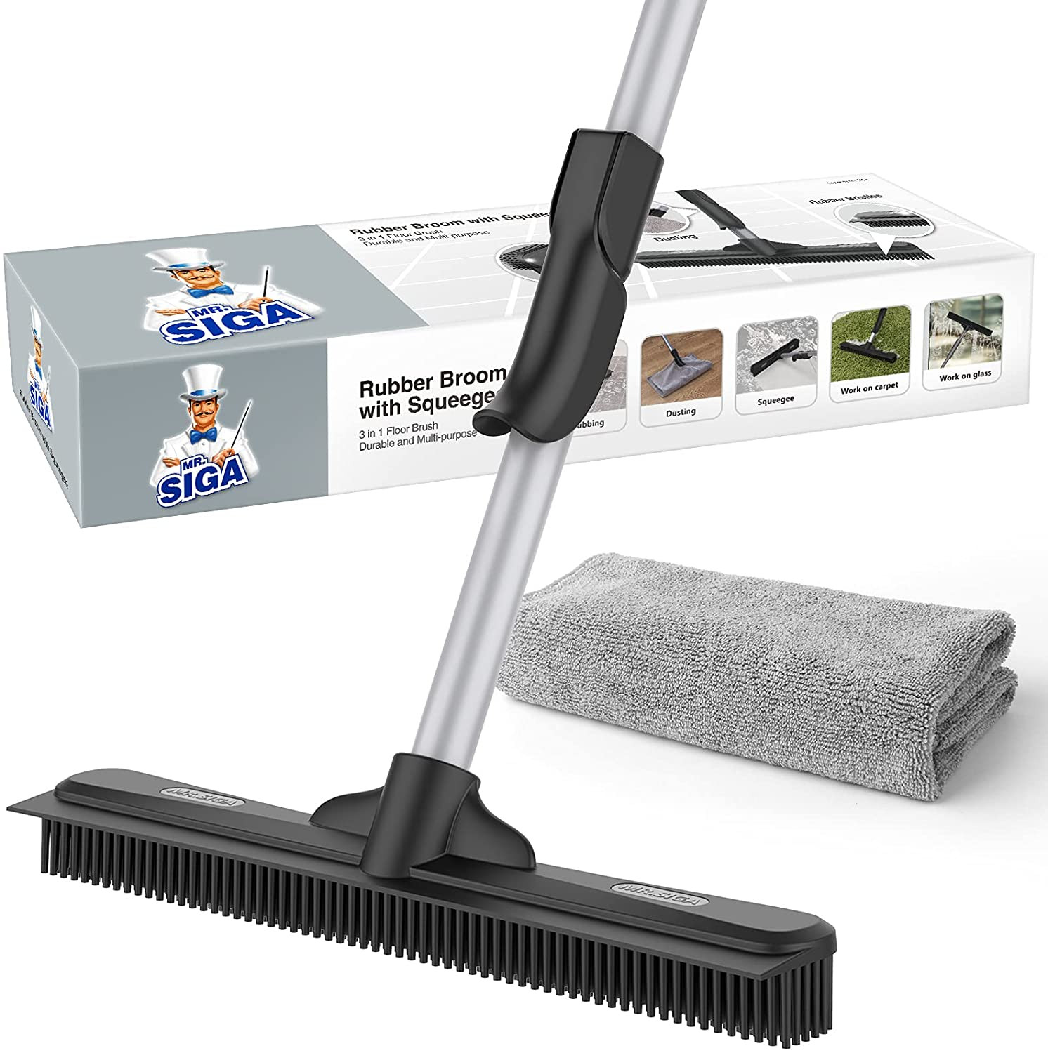 Scopa Magica in Silicone per Peli Cani e Gatti | 3-in-1 Salvaspazio