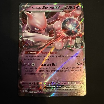 Team Rocket's Mewtwo ex 081/182 Sv10 Destined Rivals Double Rare EN NM
