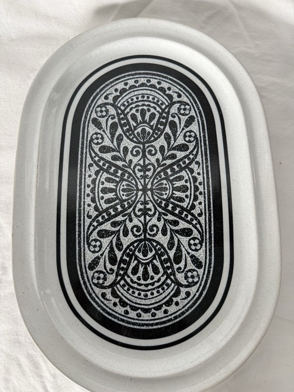 NORITAKE Primastone Stoneware 14" OVAL SERVING PLATTER MALAGA 8301 Japan XLNT