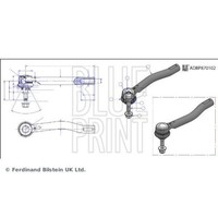 Blue Print ADBP870102 Spurstangenkopf FüR Nissan, Vorderachse Links