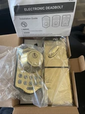 Lockey E910BBR  Electronic Deadbolt with Lighted Keypad And Keyless Remote