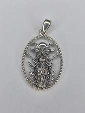 Triple Moon Goddess Hecate Pendant 925 Sterling Silver Wiccan Protection