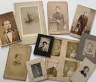 Antique Mounted Photo Photo Lot CDV Men Women Children
