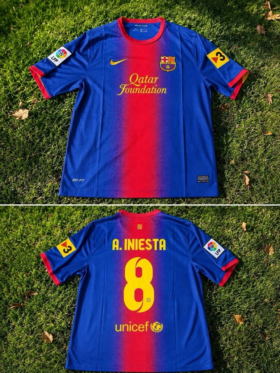 Andres Iniesta FC Barcelona Blue International Club Soccer Fan