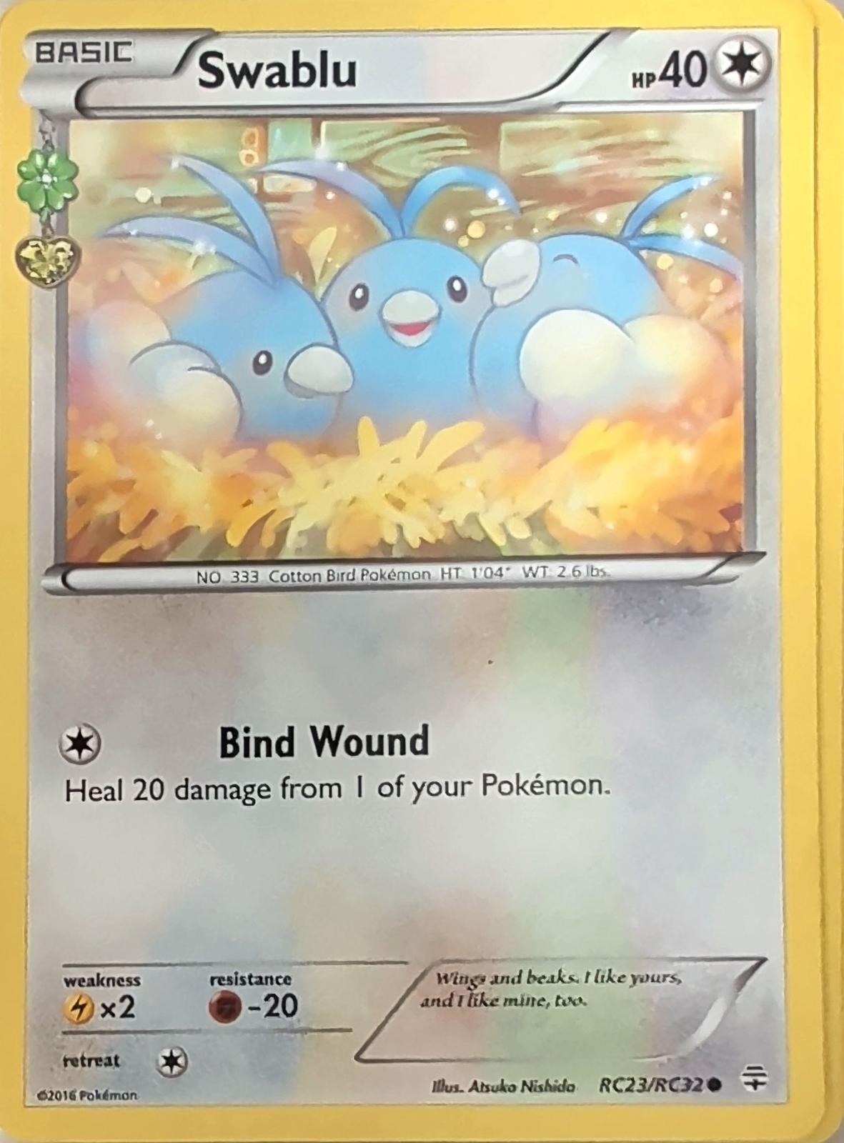 Swablu RC23/RC32 Common Generations Pokemon Lightly Played