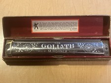 VINTAGE M. HOHNER GOLIATH NO. 453 / 48 M HARMONICA, KEY C, IN BOX