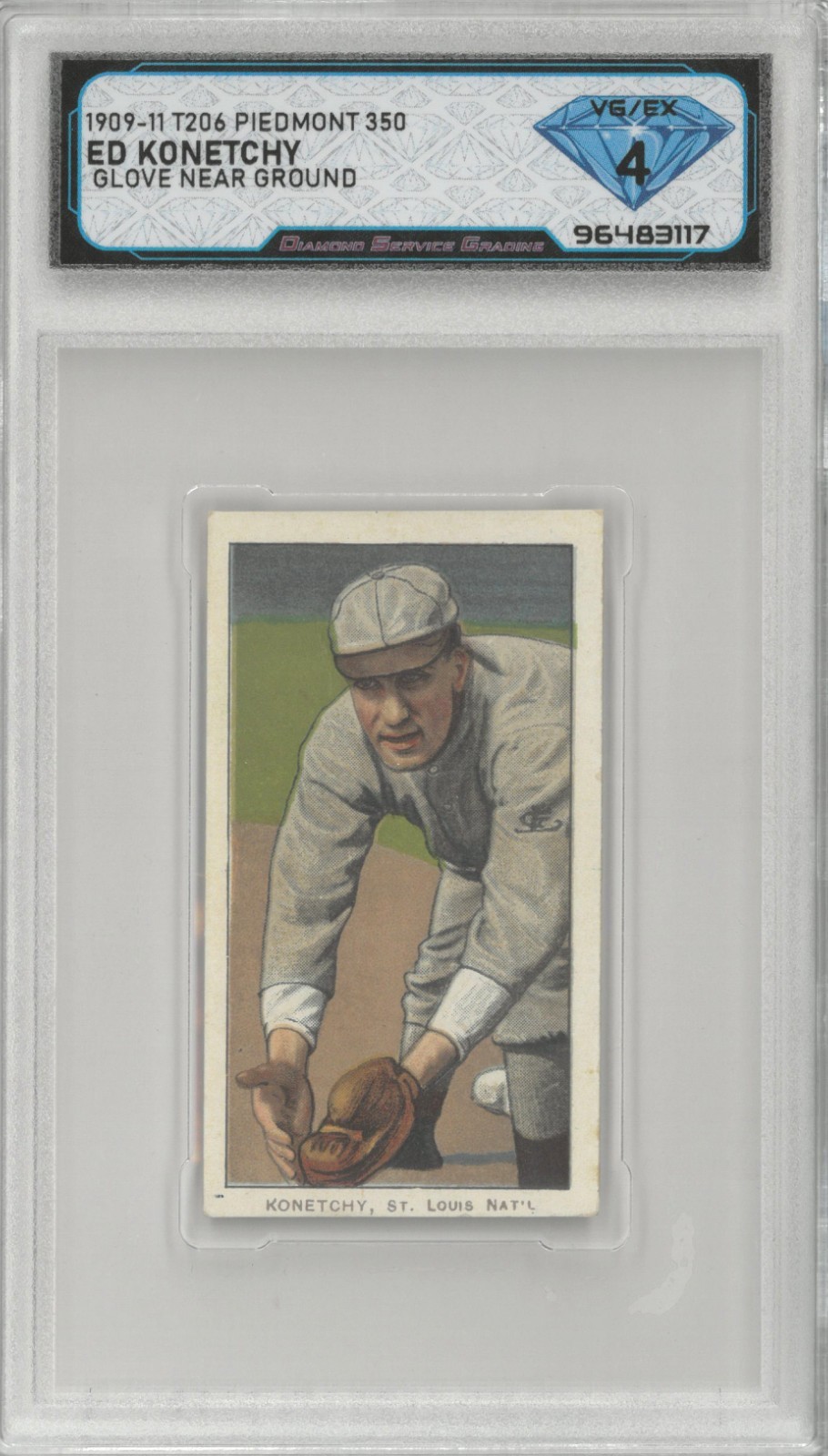 1909-11 T206 Piedmont 350 ED KONETCHY 💎 DSG 4 VG/EX