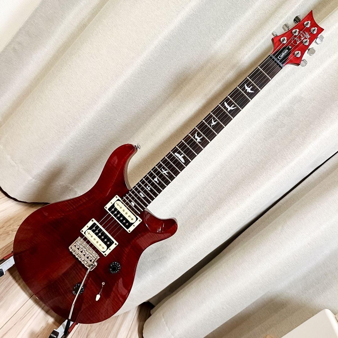 PRS SE Custom 24 Black Cherry 24-Fret Electric Guitar Coil Tap Used