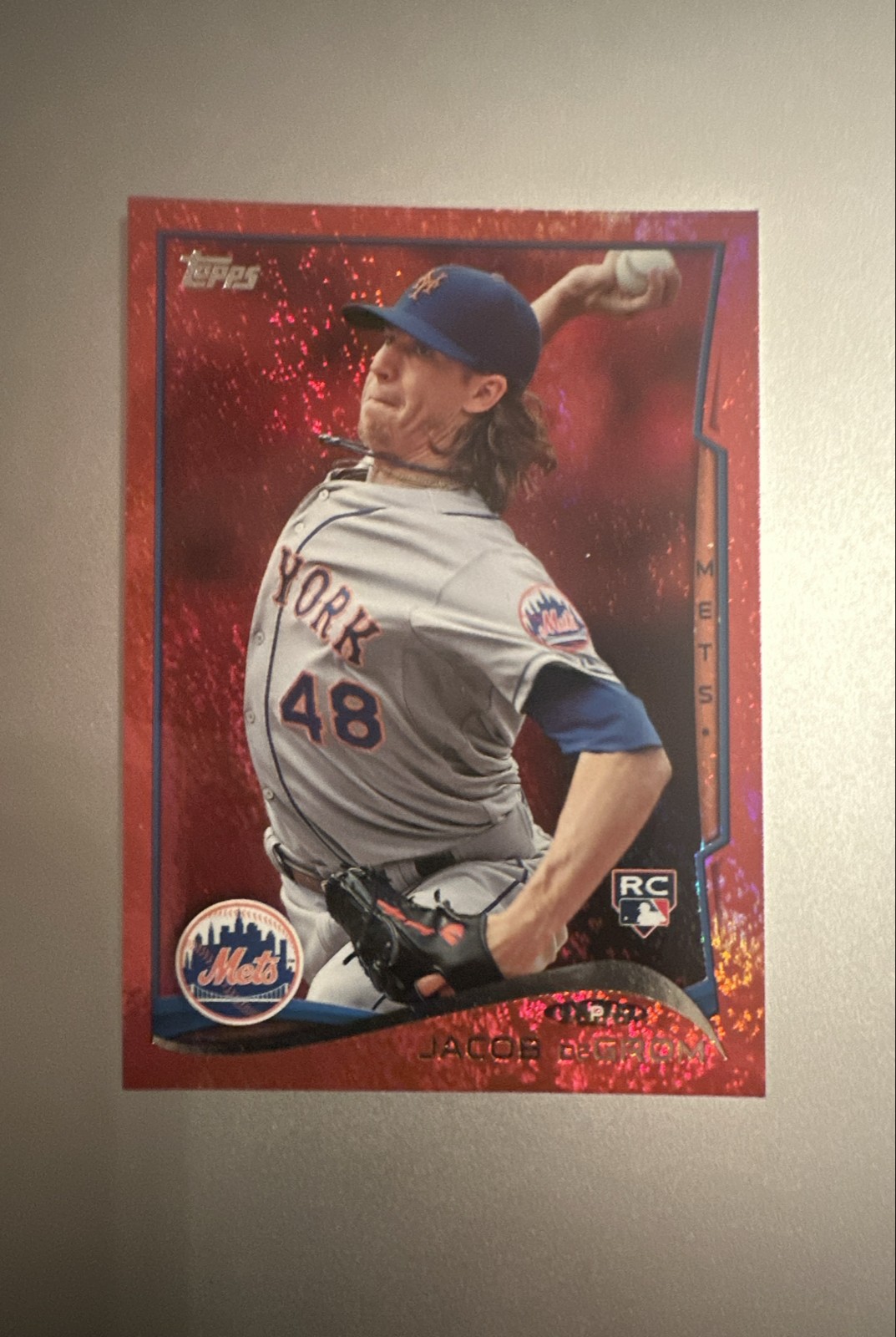 2014 Topps Update Series - Jacob deGrom #US-50 Red Hot Foil (RC)