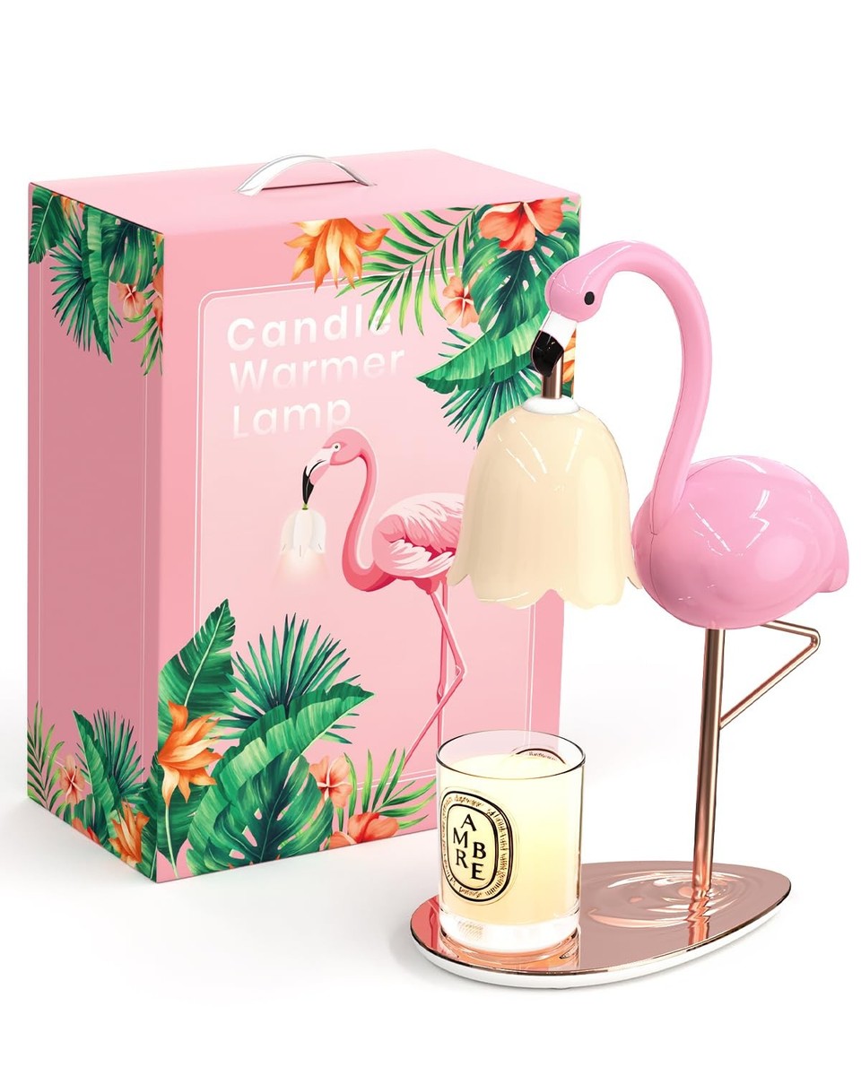 Fragrance Candle Warmer Flamingo Lamp With Timer Dimmable Halogen