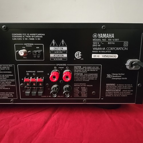 Yamaha RX-V381 5.1 Channel a/v Receiver HDMI Bluetooth - Picture 5 of 5
