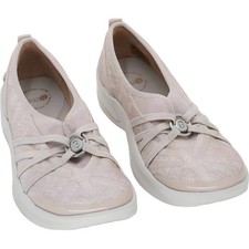 BZees Niche Washable Slip-On Flats Pink Beige Comfort Shoes Women's US 7M
