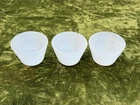 Vintage Glasbake Milk Glass Custard Dessert Cups Lot of 3 J-2409 18 19 & 21 USA