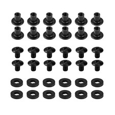Black Chicago Screws, 12 Sets - for DIY Kydex and Leather Gun Holsters/Clips ...