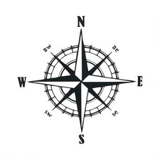 Compass Nesw Vinyl Decal For Jeep Car Truck Bumper Wall Window Decor