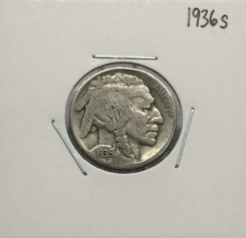 1936 S Buffalo Nickel, Very Nice, Excellent Condition, Low Mintage! 🔥