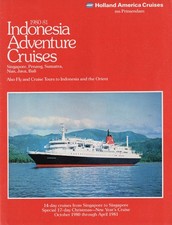 1980 PRINSENDAM Cruise Brochure w/ Plans & Pics-Ship Burned & Sank Before Season